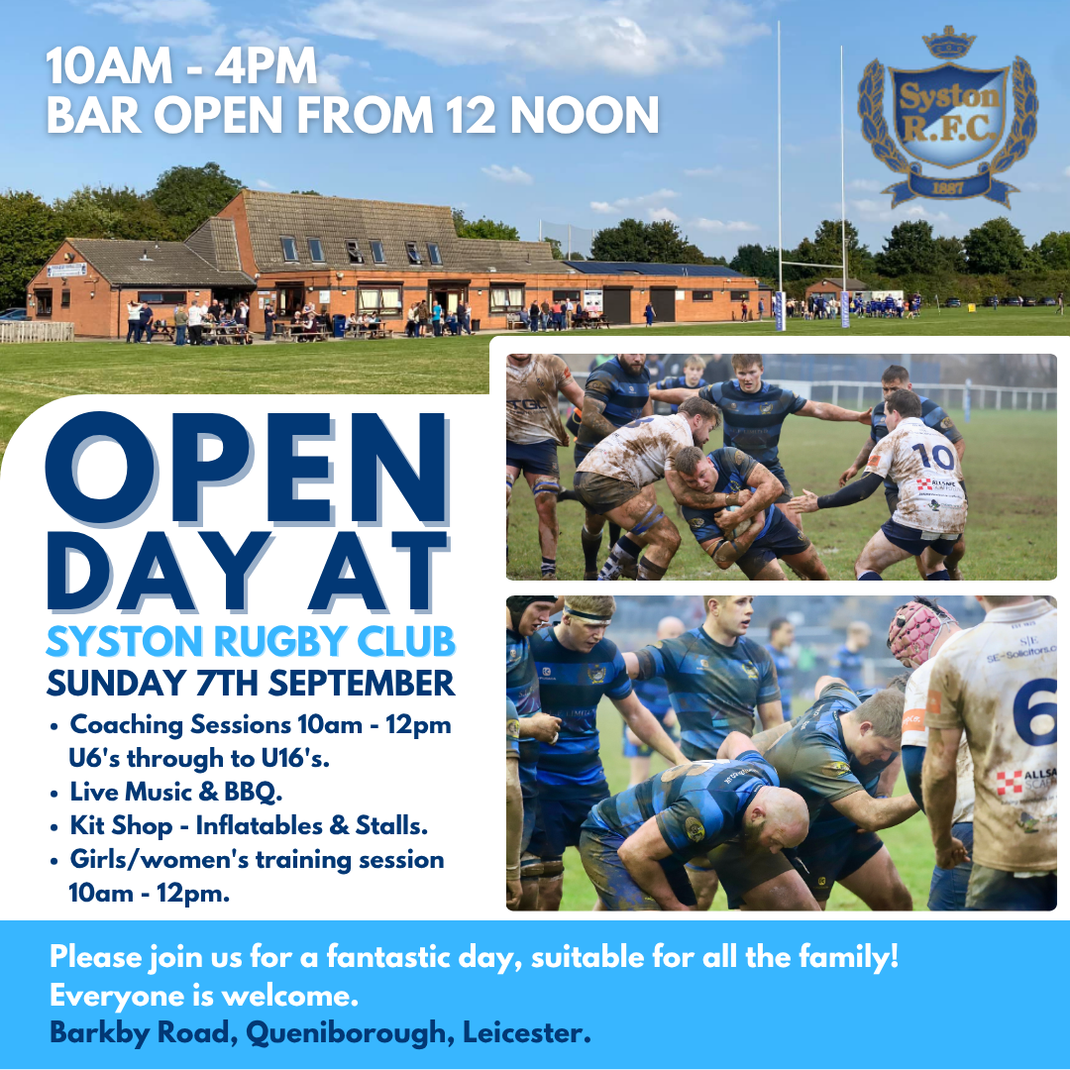 Syston Rfc https://www.systonrfc.co.uk/ – Syston Rugby Football Club